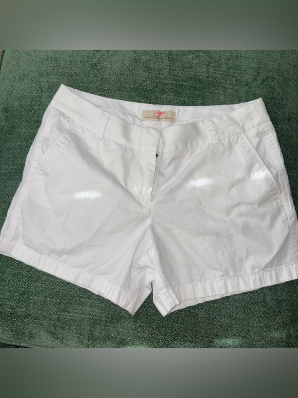 J.CREW Chino Broken-In White Shorts. 100% Cotton. Size 10